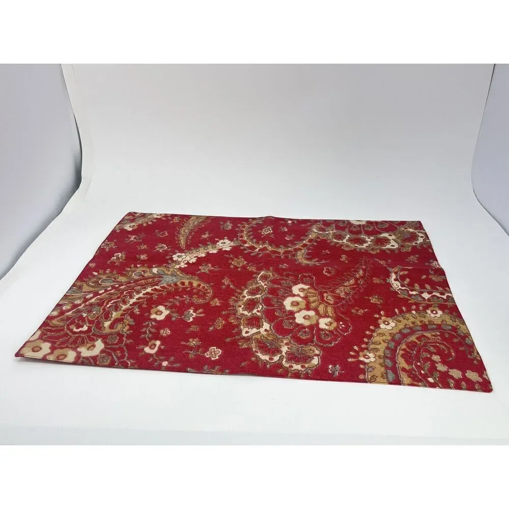 Pottery Barn Chalet Paisley Red Placemat NWT